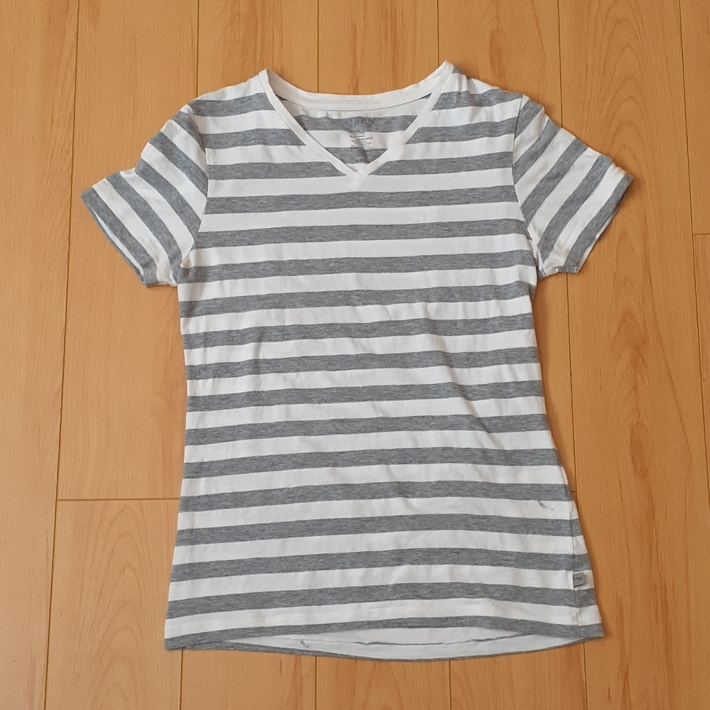 Striped White n Gray T-shirt